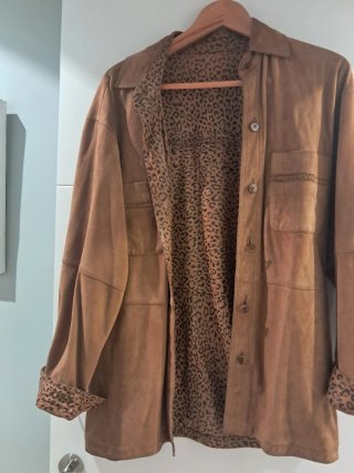 Chaqueta de ante reversible