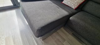 Sofá chaise longue gris y negro