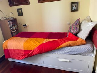 Cama nido blanca con cajones Ikea Brimnes 80x200cm
