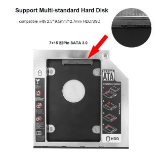 Adaptador SATA a CD/DVD para portátil