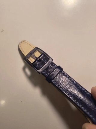Correa Swatch Piel 17mm Azul