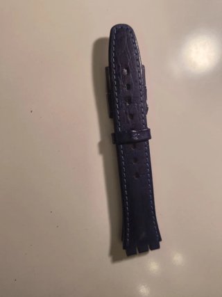 Correa Swatch Piel 17mm Azul