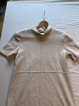 Vestito Zara beige collo alto