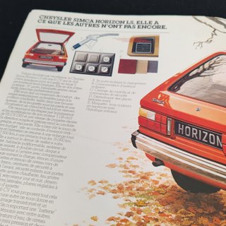 Catálogo Chrysler Simca Horizon Original 1978