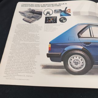 Catálogo Chrysler Simca Horizon Original 1978