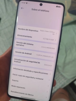 Xiaomi Redmi Note 13 Pro+ 5G 12GB/512GB Negro