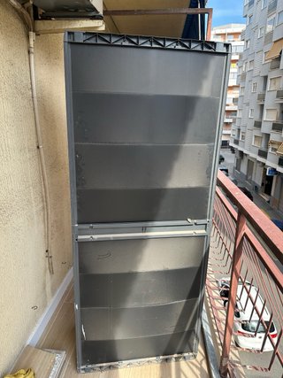 Armario de exterior mueble de plástico gris