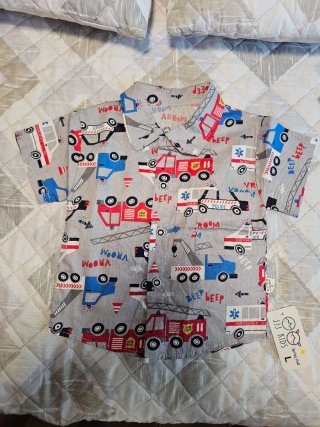 Camisa infantil estampada de vehículos & pantalón