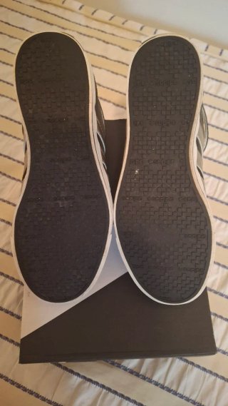 Scarpe Adidas alte donna grigie e oro