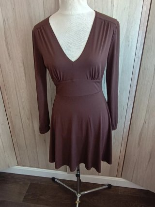 Vestido Mango marrón talla XS