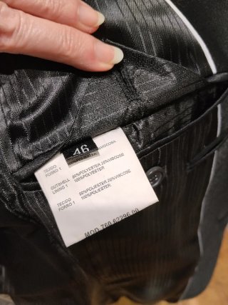 Traje Negro Brillante Talla L 46