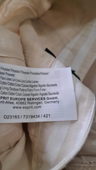 Falda Esprit rayas beige y marrón Talla S