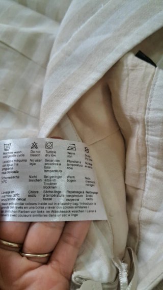 Falda Esprit rayas beige y marrón Talla S