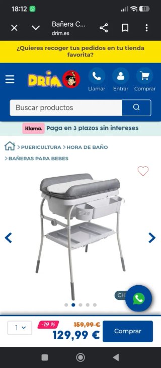 Bañera cambiador para bebés