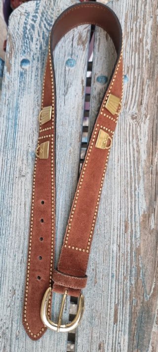 Cintura Vintage Camoscio Dettagli Oro Gipsy chic