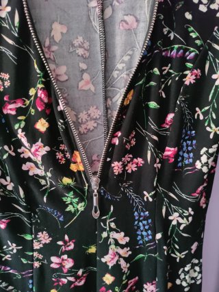 Vestido estampado floral cremallera