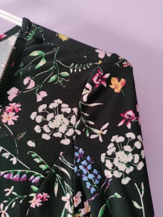 Vestido estampado floral cremallera