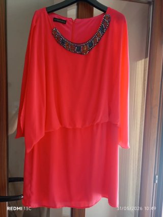 Vestido fiesta ARGIDDO rosa con pedrería