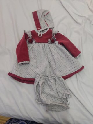 Conjunto Ropa Bebé Niña Vestido y Pololo