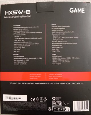 Cascos Gaming Inalámbricos HX5W-B RGB Bluetooth