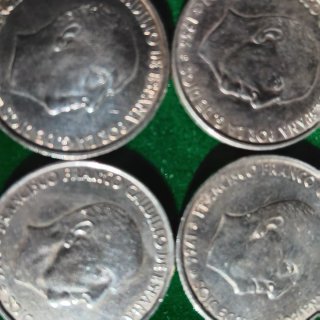 9 Monedas 100 Pesetas Plata Franco 1966