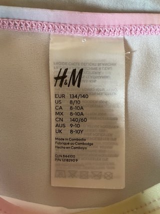 Bikini H&M niña talla 8-10 arcoíris