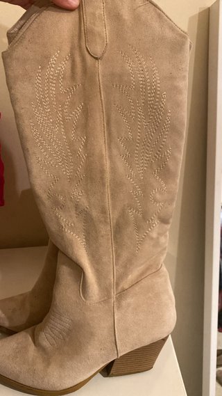Botas altas beige