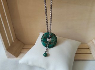 Collana con ciondolo pietra turchese