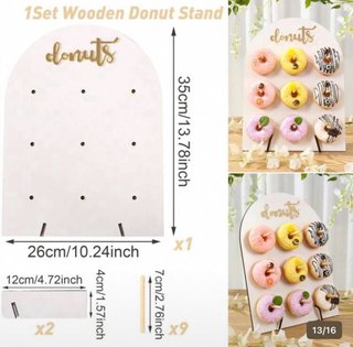 Soportes dónuts muffins y tarta cumpleaños