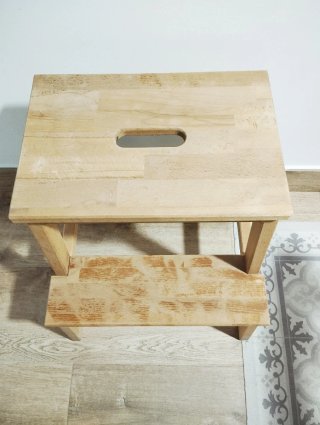 ESCALERA DE MADERA 2 PELDAÑOS