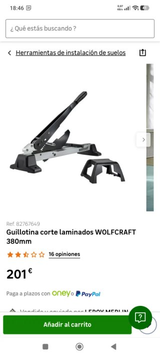 Guillotina Vinilo/Tarima Wolfcraft.