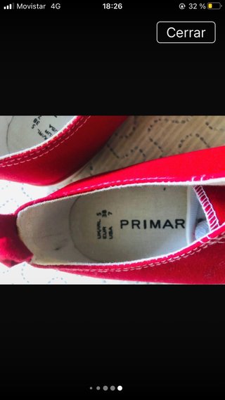 Bambas rojas talla 38