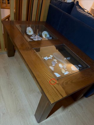 Tavolo da centro elevabile in legno massello nobile e cristallo