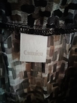 Camicia Camaieu fantasia nero/grigio