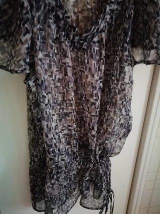 Camicia Camaieu fantasia nero/grigio