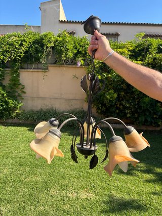 Lámpara de techo estilo flor cristal