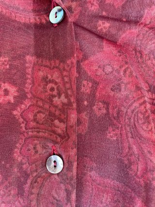Camicia Mesh Bordeaux Paisley Vintage tg.M - nuova