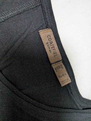 Camiseta Cortefiel Negra Encaje