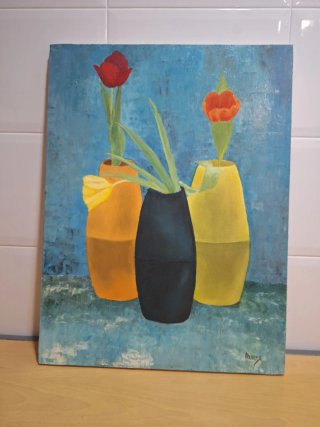 Cuadro Bodegón Flores 50x40cm