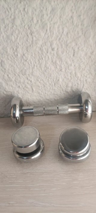 2 Mancuernas Acero Inoxidable Desmontables