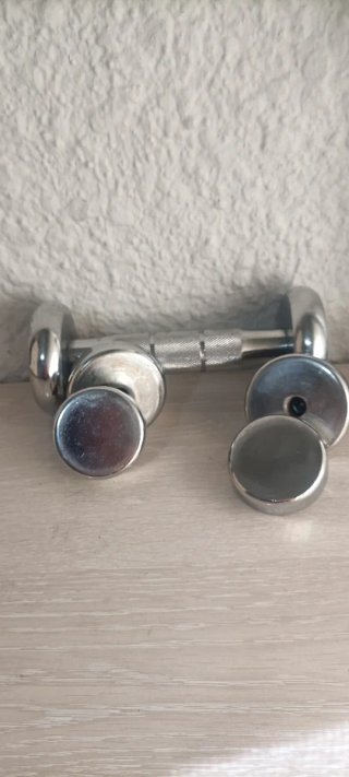 2 Mancuernas Acero Inoxidable Desmontables