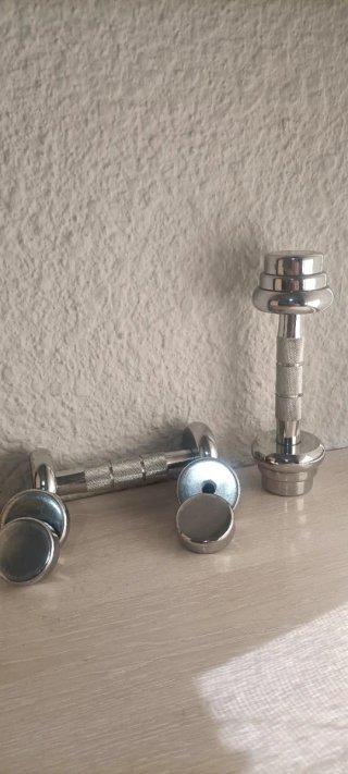 2 Mancuernas Acero Inoxidable Desmontables