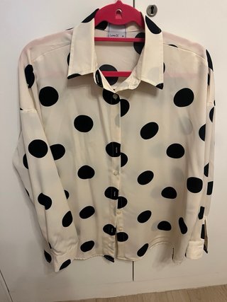 Camisa lunares beige y negra Love M talla M