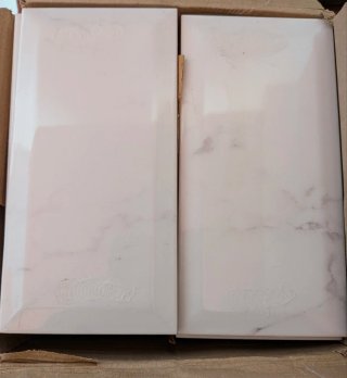 Azulejo Blanco Carrara Biselado 10x20cm