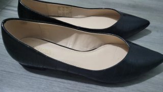 Bailarinas negras punta imitación cocodrilo ANDRÉ