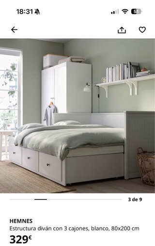 Estructura Diván IKEA HEMNES 3 cajones