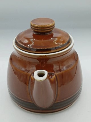 Teiera Tognana ceramica marrone anni '70