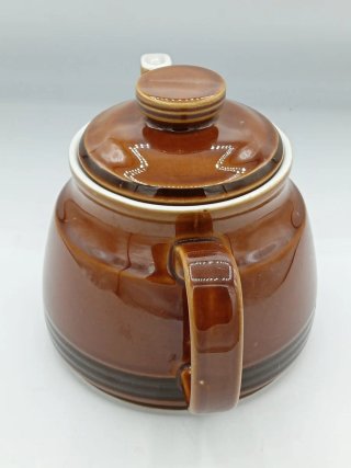 Teiera Tognana ceramica marrone anni '70