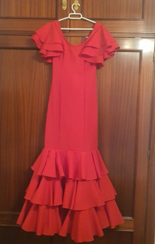 Traje de Flamenca Paco Galán Rojo talla 32