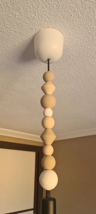 Lámpara de techo decorativa con cuentas